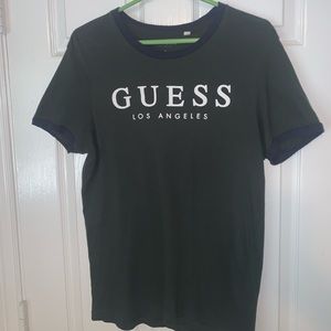 Dark green Guess Los Angeles t-shirt.